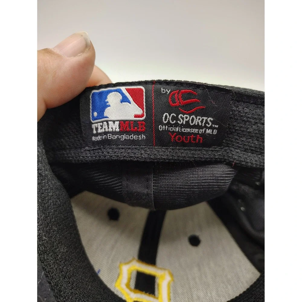 OC Sports Pittsburgh Pirates Youth Hat Black Yellow MLB Baseball‎ Cap Adjustable